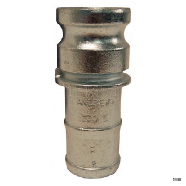 Boss-Lock Type E Cam and Groove Adapter, 1-1/2 in, Male Adapter x Hose Shank, Malleable Iron, Domes